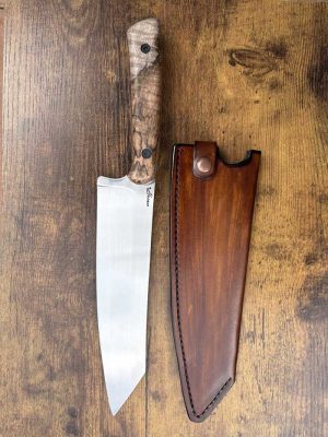 AEB-L Stainless Steel Chef Knife Spalted Maple Handle